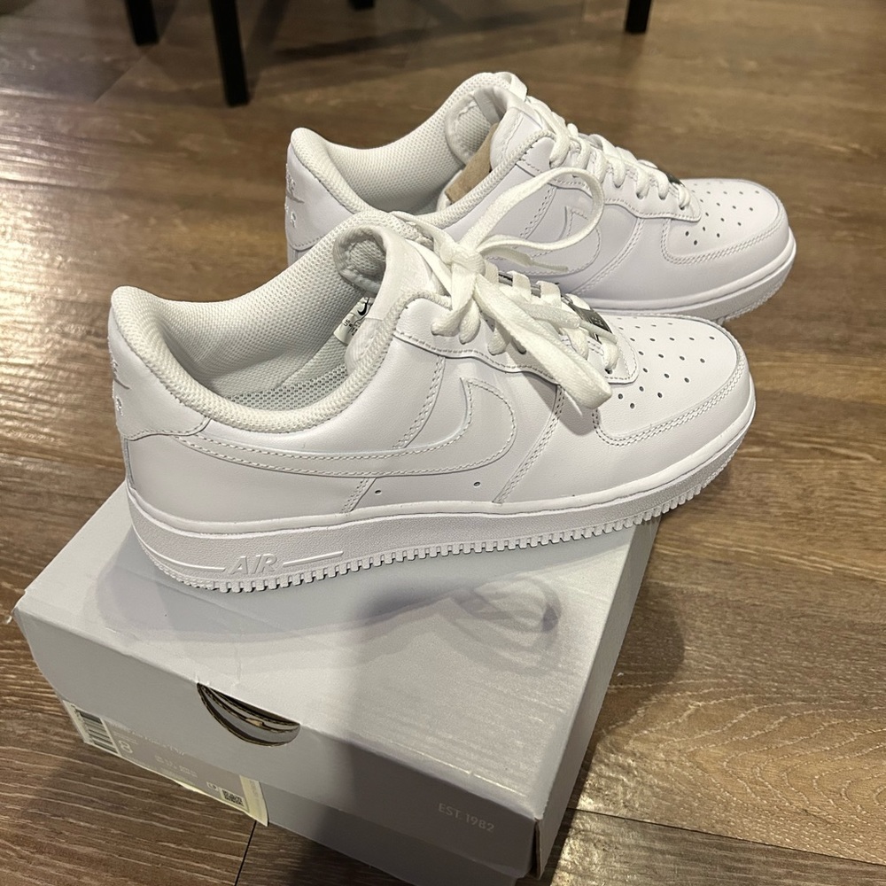 WHITE AIR FORCES (Size 8)